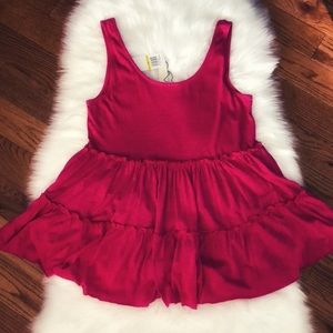 NWT Pink Cupio Blush Babydoll Tank Top